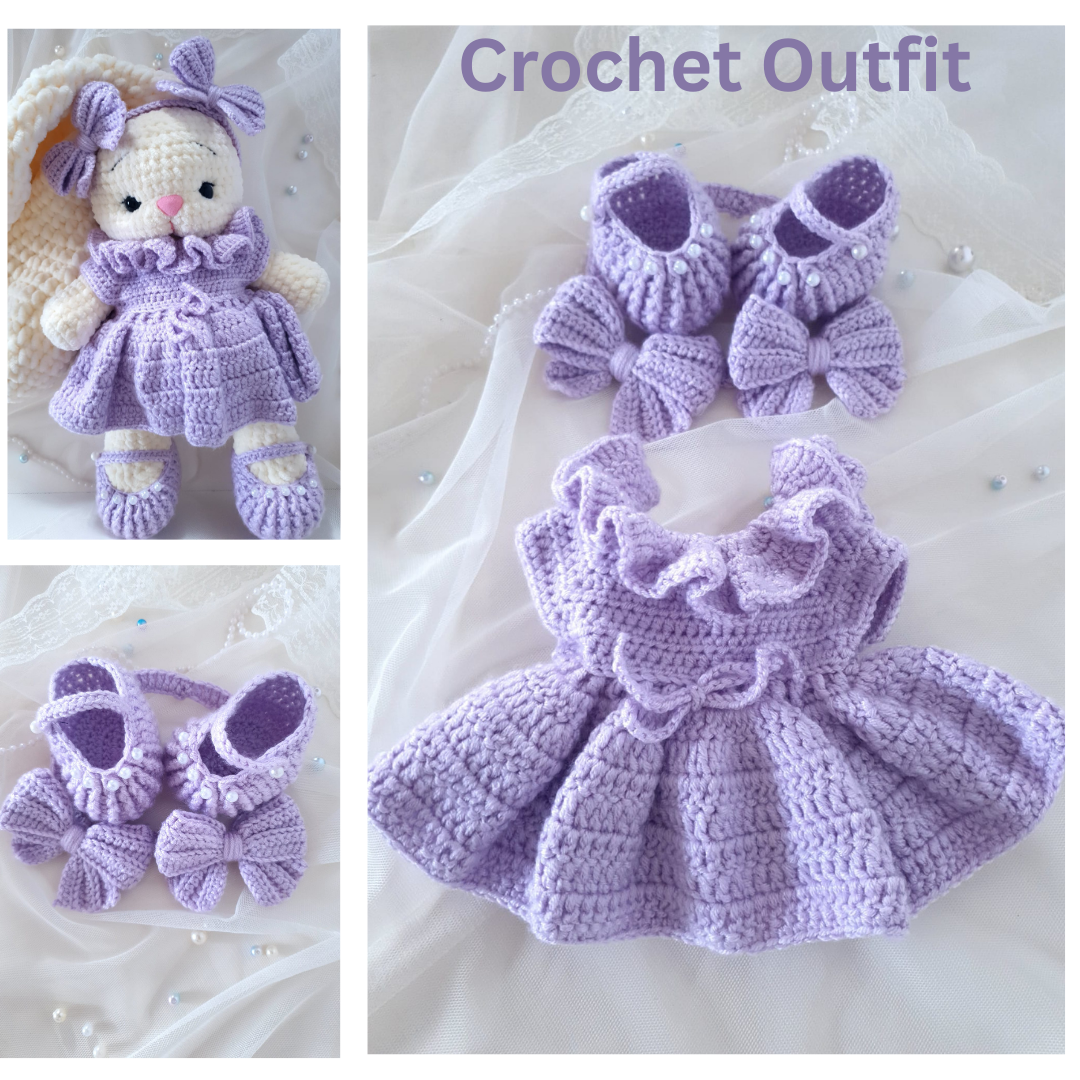 Lilac Petal Dress Crochet Outfit Pattern
