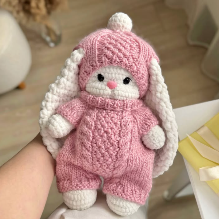 🐇 Sophie  le Lapin – Ensemble de Patrons knitting 2-en-1🇫🇷