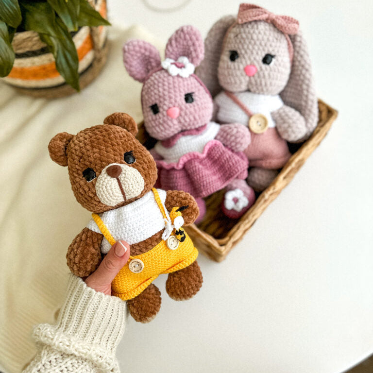 🌼 3 in 1 Amigurumi Plush Babies with Clothes