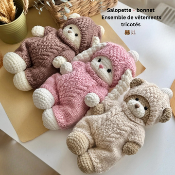 🐇 Sophie  le Lapin – Ensemble de Patrons knitting 2-en-1🇫🇷
